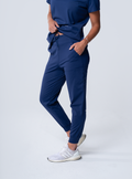 ALTA Jana Jogger Scrub Pant in Navy - side view