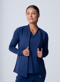 Kelly Performance Scrub Jacket - Navy - Front
