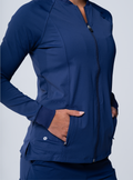 Kelly Performance Scrub Jacket - Navy - Side