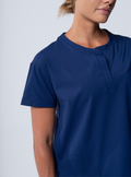 Kenzie Two-Pocket Scrub Top - Navy - Detail 1