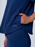 Kenzie Two-Pocket Scrub Top - Navy - Detail 2
