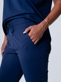 Macee Straight Leg Scrub Pant - Navy - Detail 2