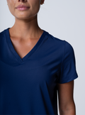 Taunya Two-Pocket Scrub Top - Navy - Detail 1