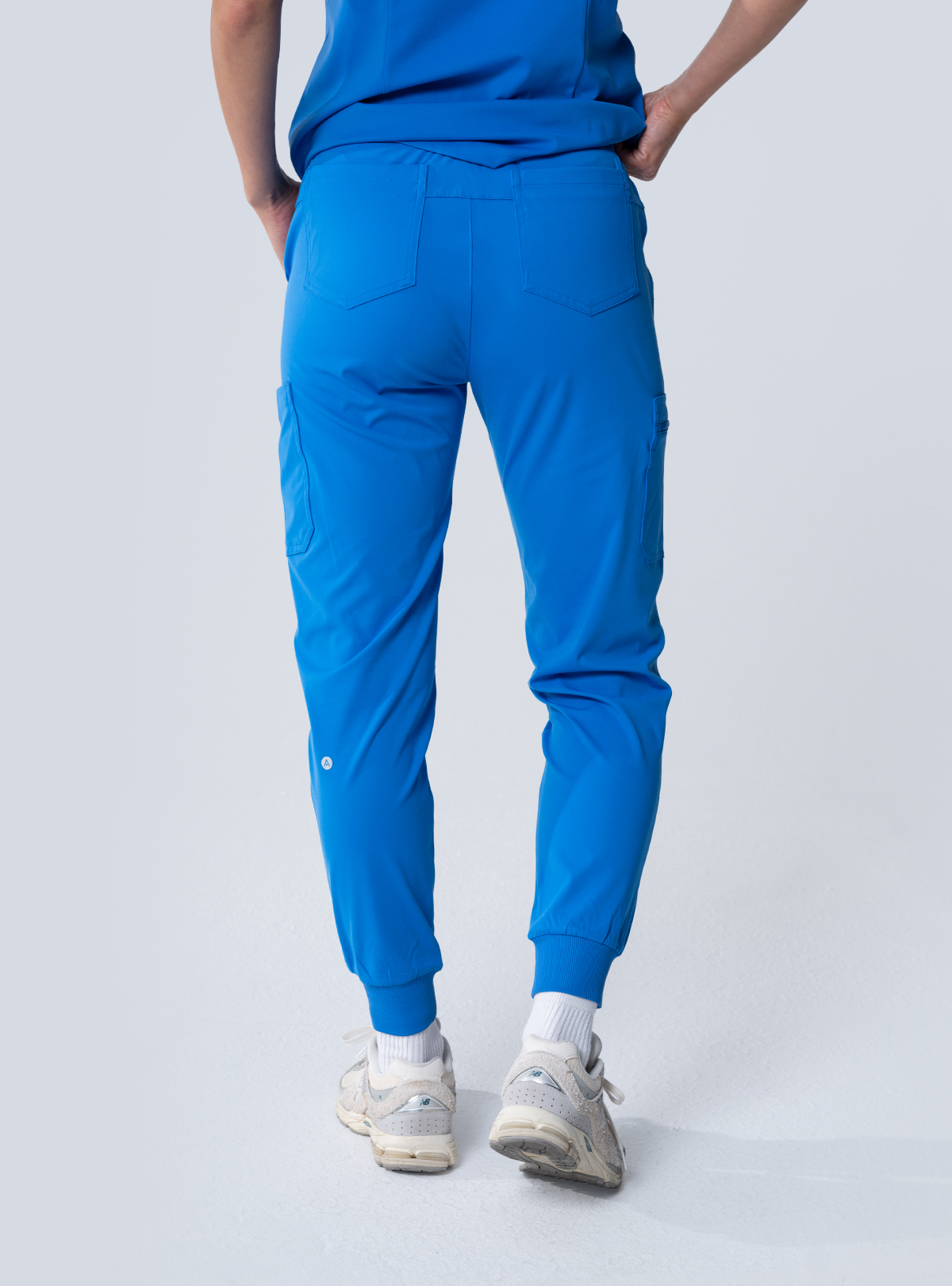 ALTA Jana Jogger Scrub Pant in Royal Blue - back view