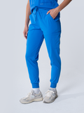 ALTA Jana Jogger Scrub Pant in Royal Blue - side view
