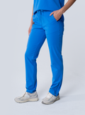 ALTA Macee Straight Leg Scrub Pant in Royal Blue - side view