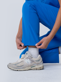 ALTA Maggie Tapered Crop Scrub Pant in Royal Blue - detail