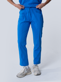 ALTA Maggie Tapered Crop Scrub Pant in Royal Blue - front view