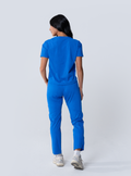 ALTA Maggie Tapered Crop Scrub Pant in Royal Blue - full back view