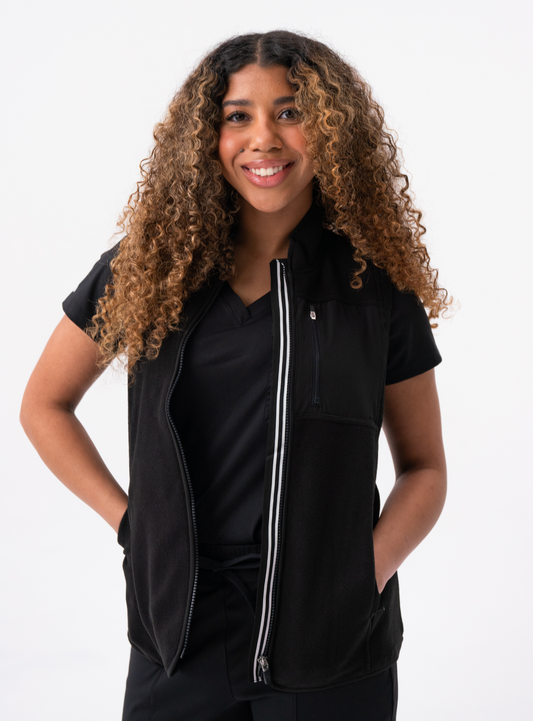 Amy™ Performance Scrub Vest - Black