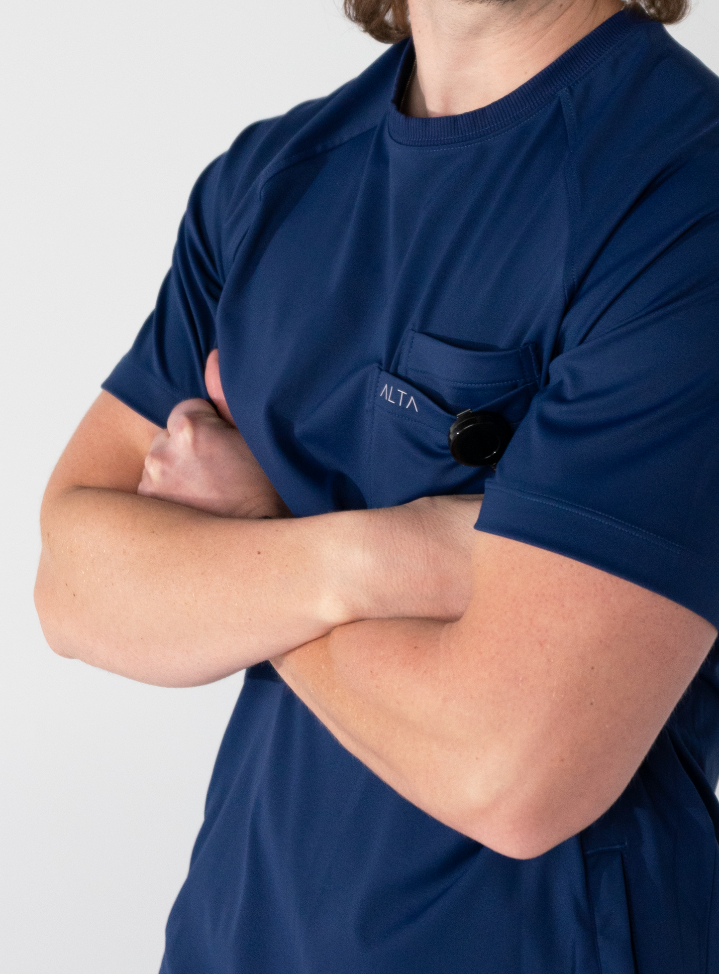 Preston™ Crew Neck Scrub Top - Navy