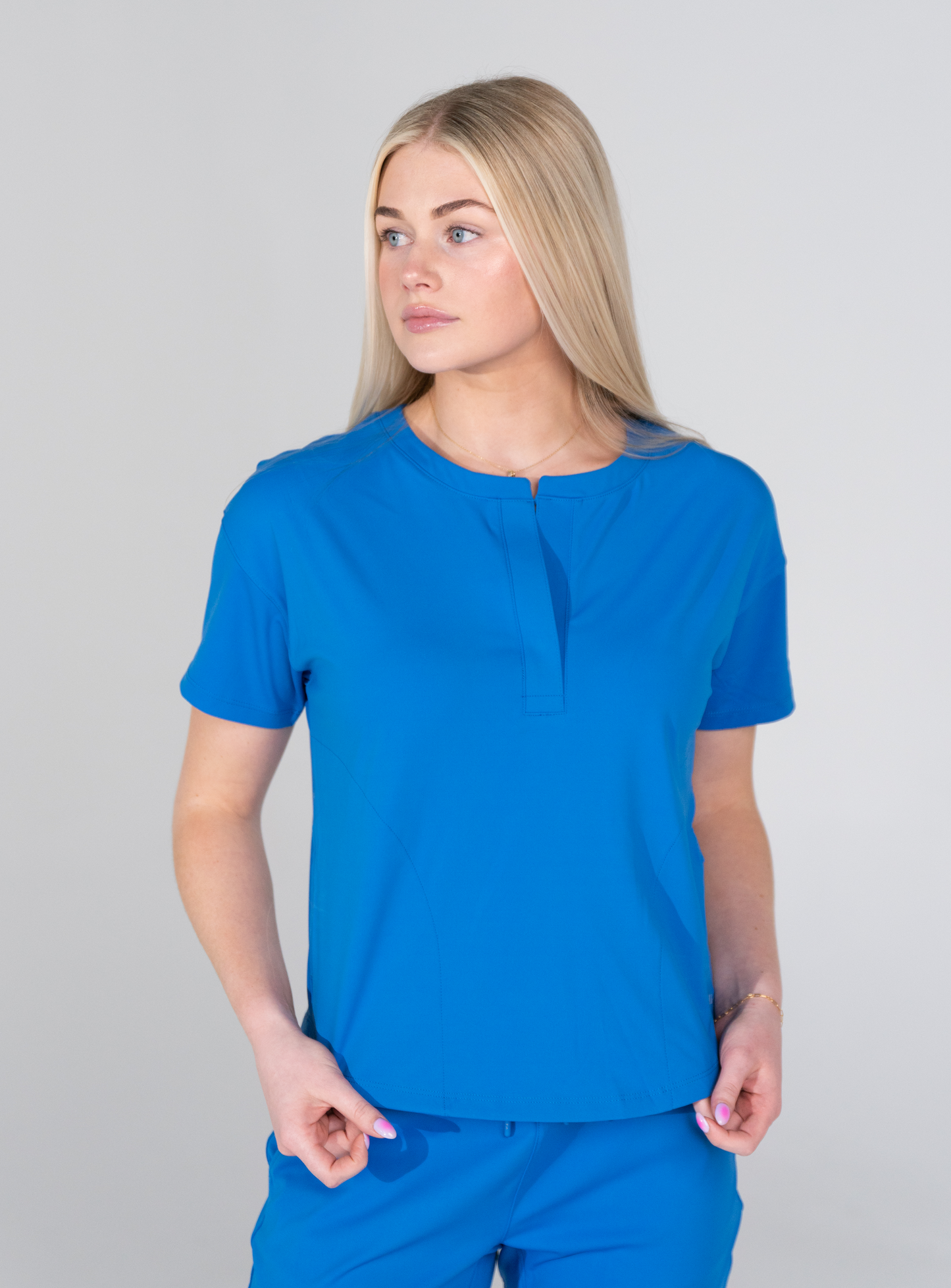 Kenzie™ Two-Pocket Scrub Top - Royal Blue