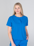 Kenzie™ Two-Pocket Scrub Top - Royal Blue