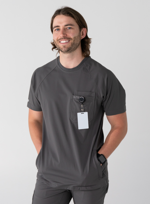 Preston™ Crew Neck Scrub Top - Grey