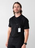 Preston™ Crew Neck Scrub Top - Black