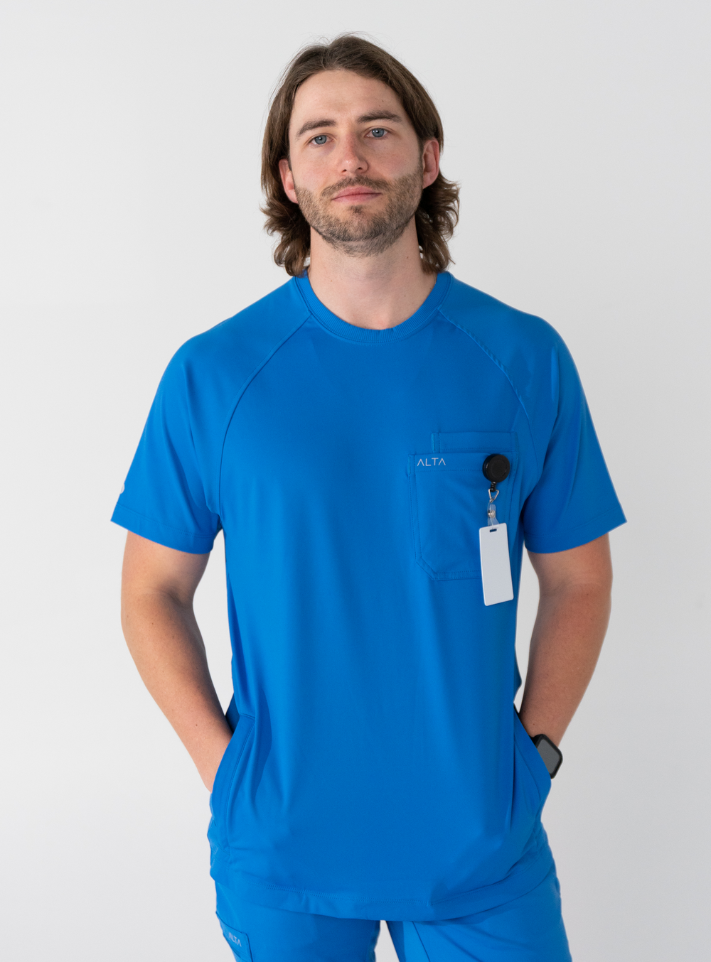 Preston™ Crew Neck Scrub Top - Royal Blue