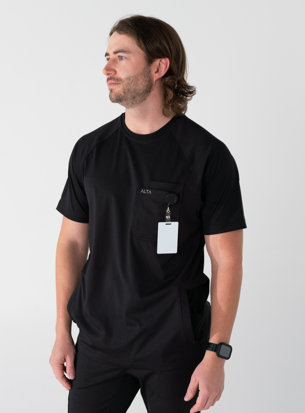 Preston™ Crew Neck Scrub Top - Black