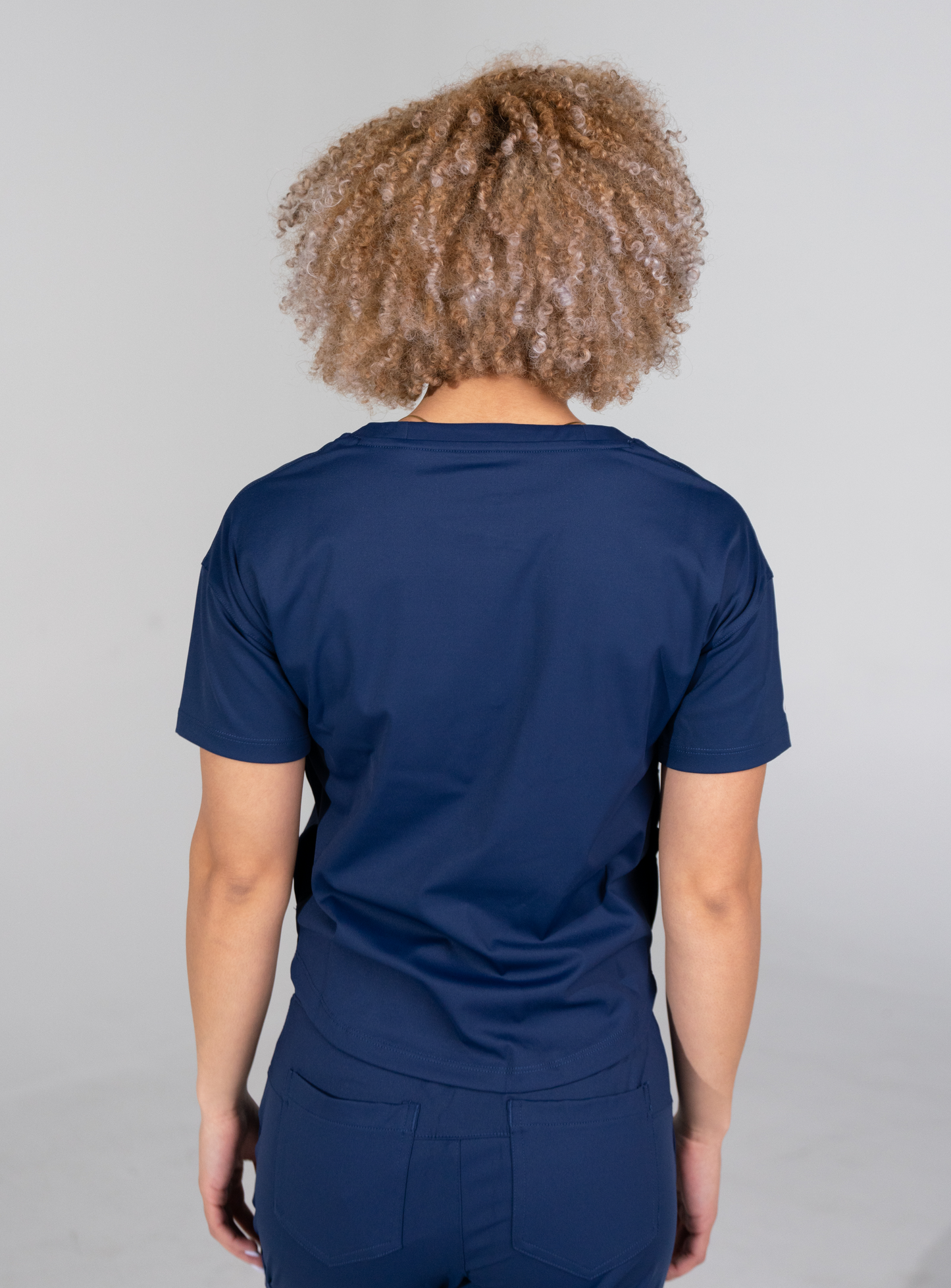 Kenzie™ Two-Pocket Scrub Top - Navy