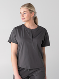 Kenzie™ Two-Pocket Scrub Top - Grey