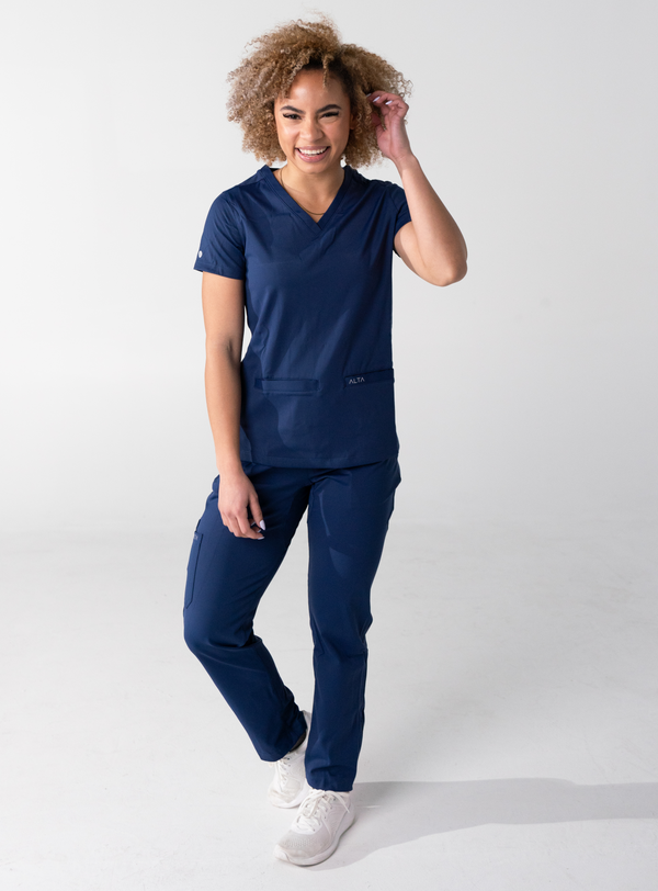 Macee™ Straight Leg Scrub Pant - Navy